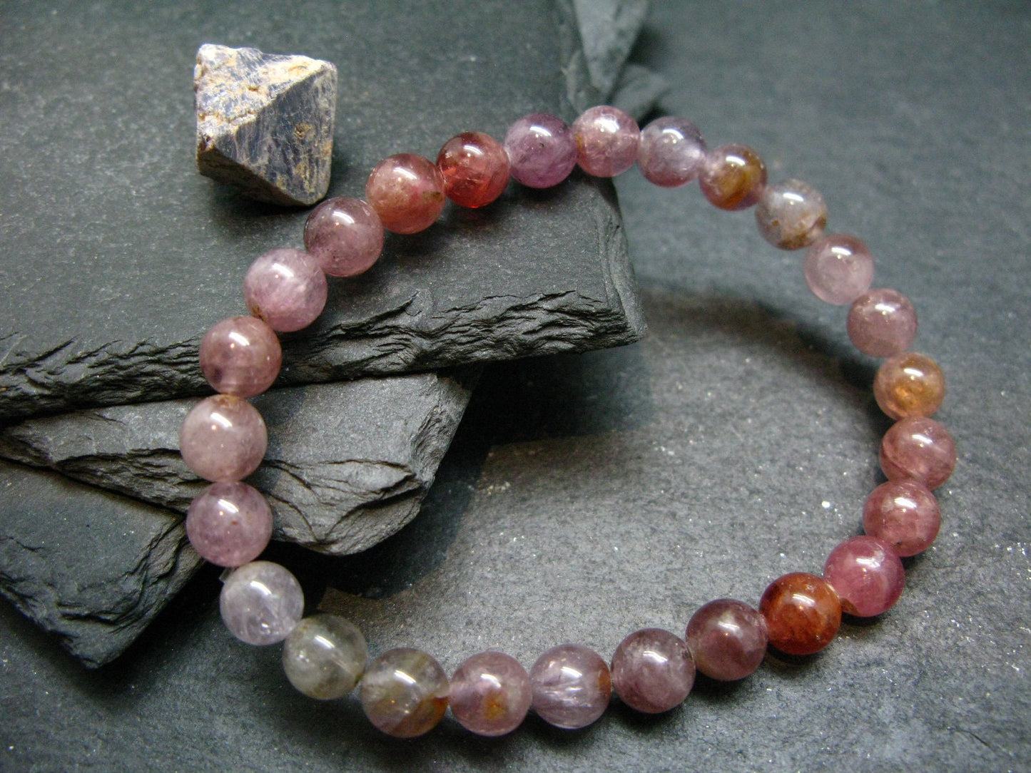 Spinel Genuine Bracelet ~ 7 Inches ~ 7mm Round Beads