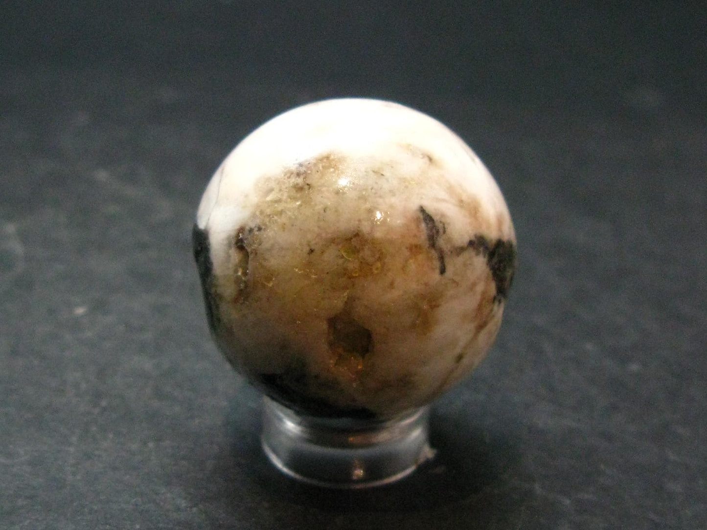 Natrolite Sphere Ball From Indonesia - 1.2" - 23.39 Grams