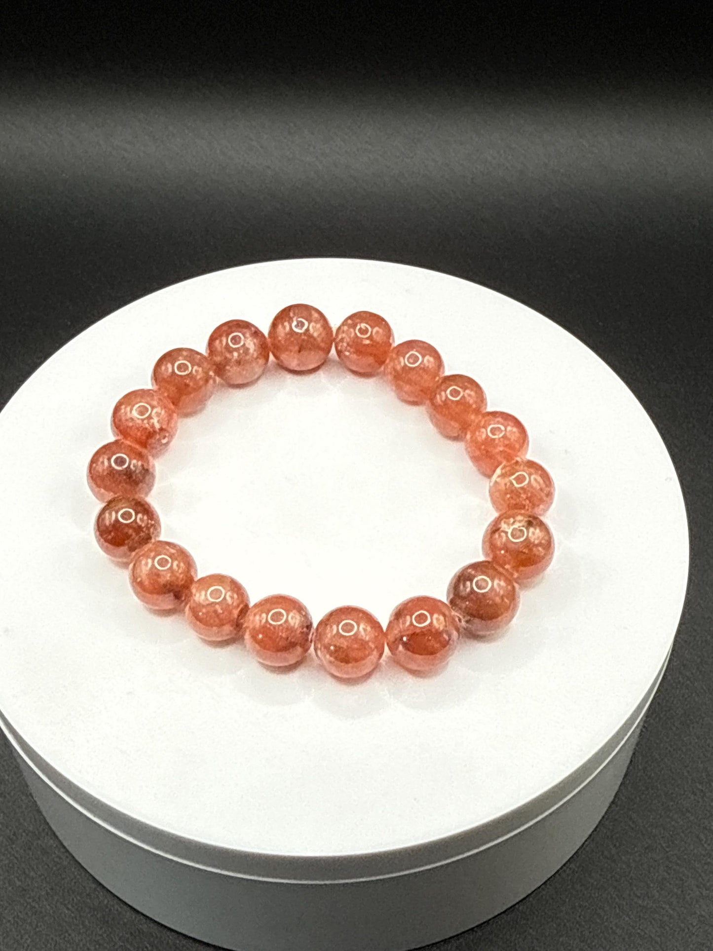 Natural Rhodochrosite Bead Bracelet | Pink Crystal Stretch Bracelet