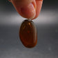 Rare Blue Amber Tumbled Fluorescent Silver Pendant From Indonesia - 1.4" - 4.37 Grams