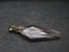 Symbol of Love and Beauty!! Natural Rose Quartz Gold Plated Pendant In 925 Silver From Brazil - 1.6" - 4.19 Grams