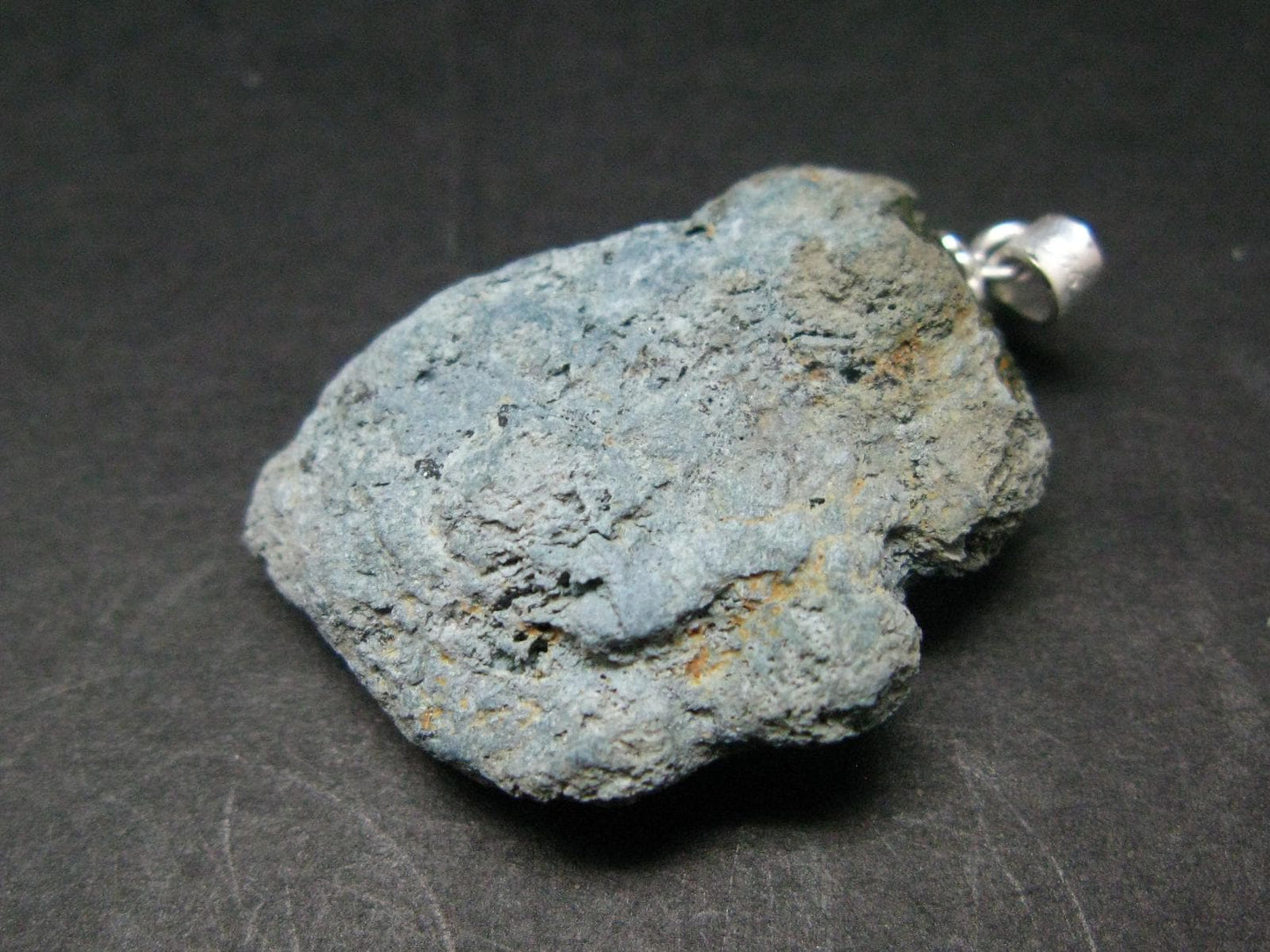 Benitoite Cluster Silver Pendant From California - 1.4" - 3.87 Grams