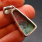 Crimson Cuprite w/ Chrysocola Silver Pendant from Mexico - 1.4" - 5.29 Grams