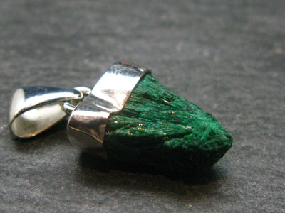 Malachite Sterling Silver Pendant - 2.6" - 3.02 Grams