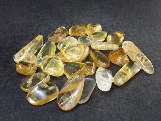 Lot of 25 Golden Scapolite Tumbled Stones from Tanzania - 138 Carats