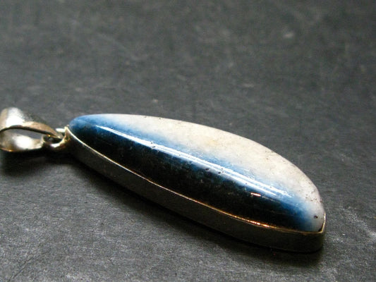 Blue Ice Glacierite Silver Pendant from Indonesia - 1.9" - 7.0 Grams