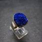 Royal Blue Rough Azurite Sterling Silver Ring - Size 7.5 - 8.33 Grams