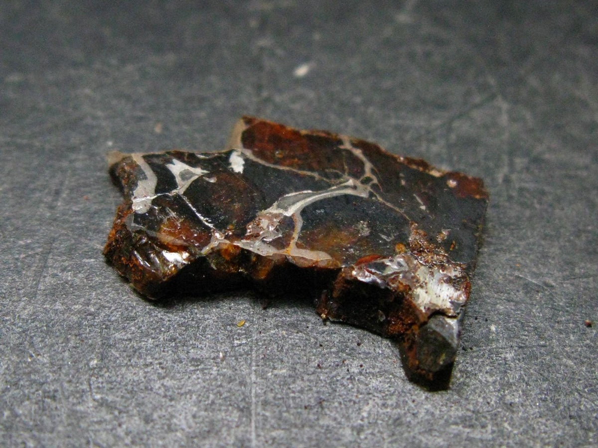 Large Sericho Meteorite Pallasite Olivine Slice From Kenya - 0.8" - 1.27 Grams