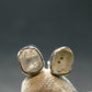 Phenakite Phenacite Stud Earrings Sterling Silver From Russia - 1.29 Grams