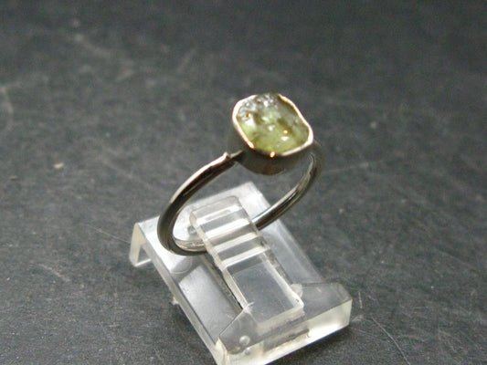 Chrysoberyl Silver Ring From Brazil - 2.07 Grams - Size 6