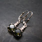 Moldavite Tektite Silver Earrings from Czech Republic - 2.76 Grams