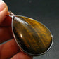 Tiger Eye Silver Plated Pendant - 2.0"