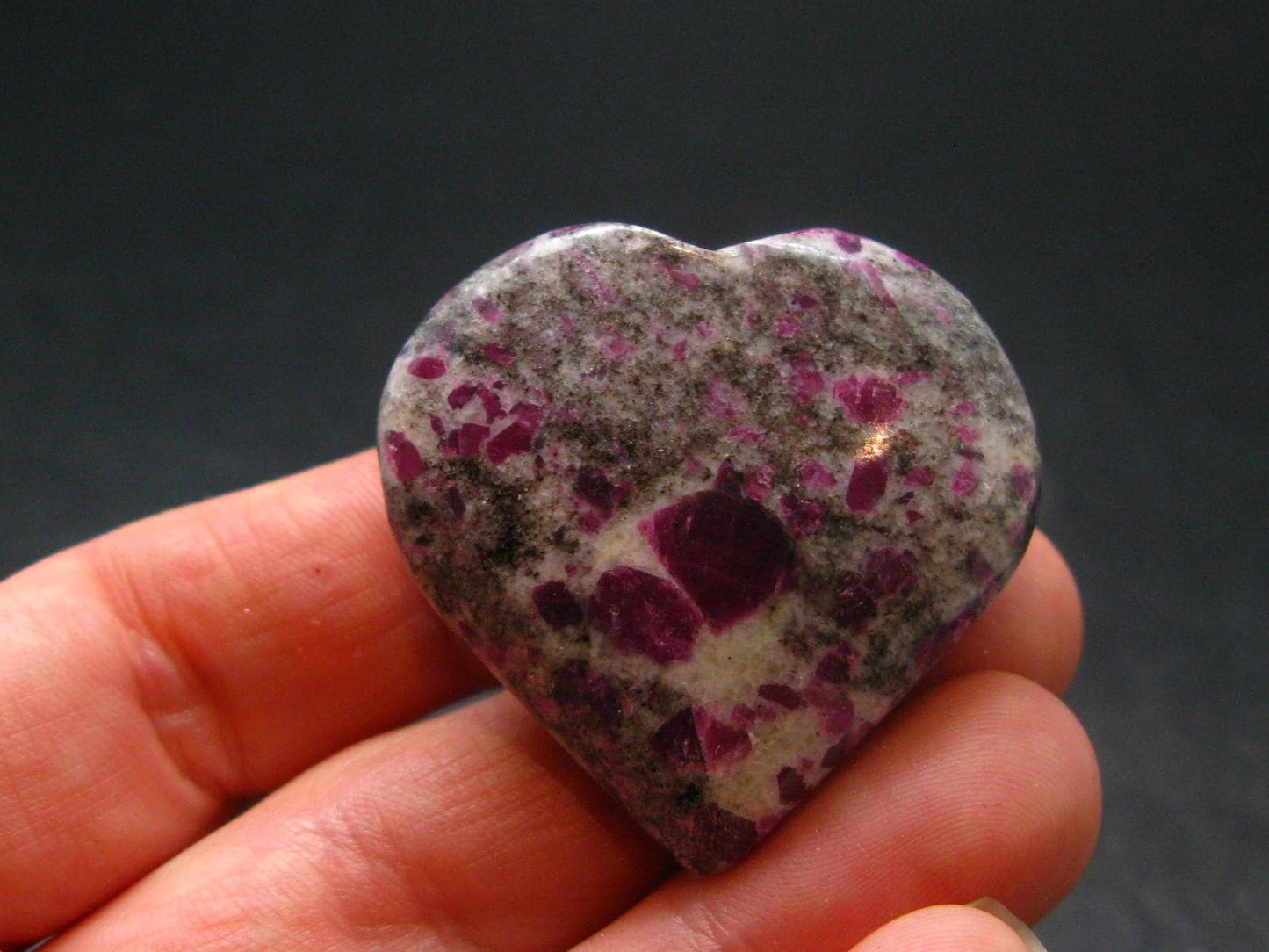 Ruby Heart From India - 1.3"