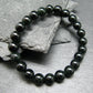 Black Jade Nephrite Genuine Bracelet ~ 7 Inches ~ 8mm Round Beads