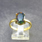 Rare Black Opal Gold Plated Silver Ring from Australia - Size 7 - 2.05 Grams