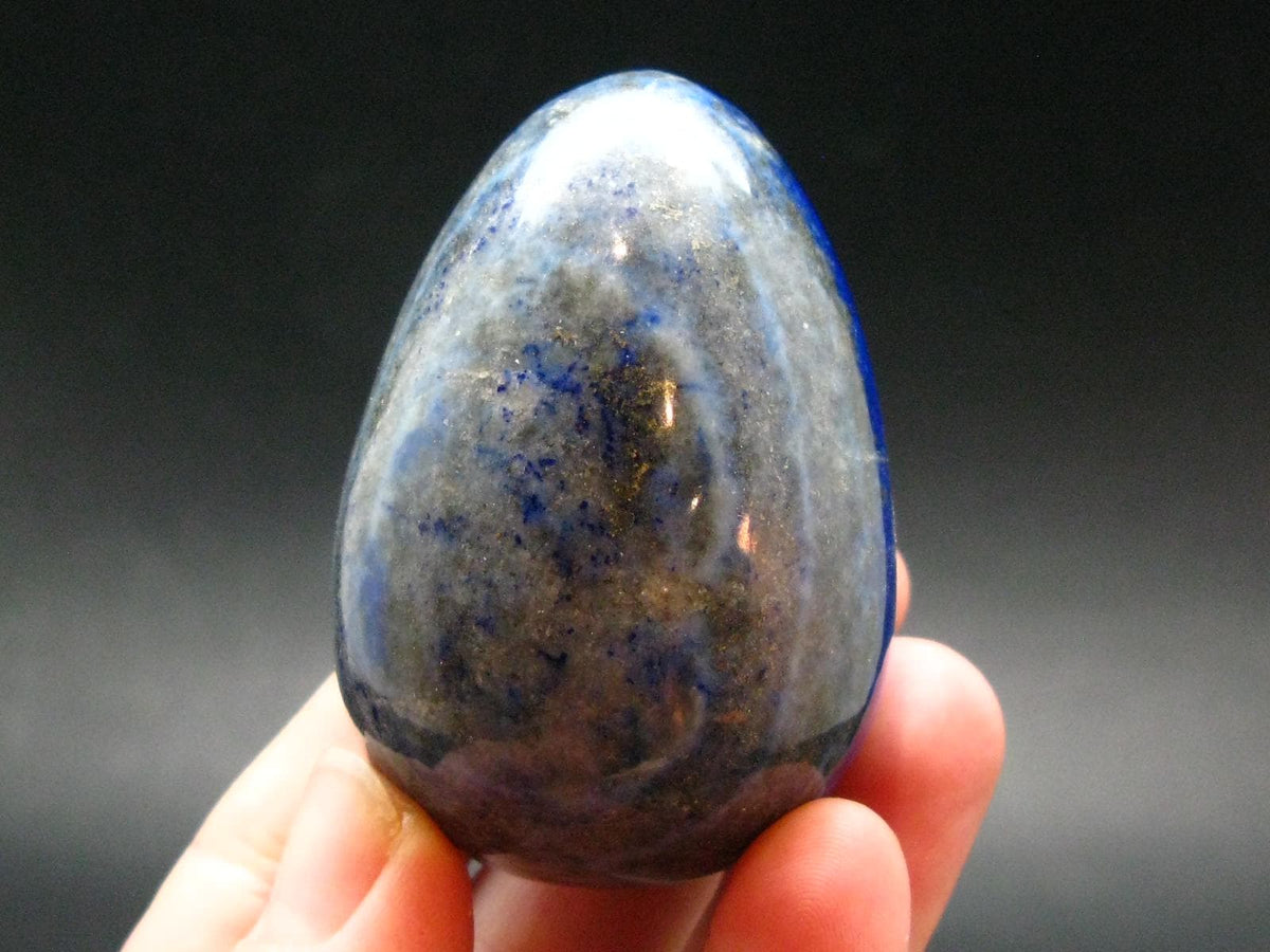 Beautiful Blue Lapis Lazuli Egg from Afghanistan - 2.1" - 119.37 Grams