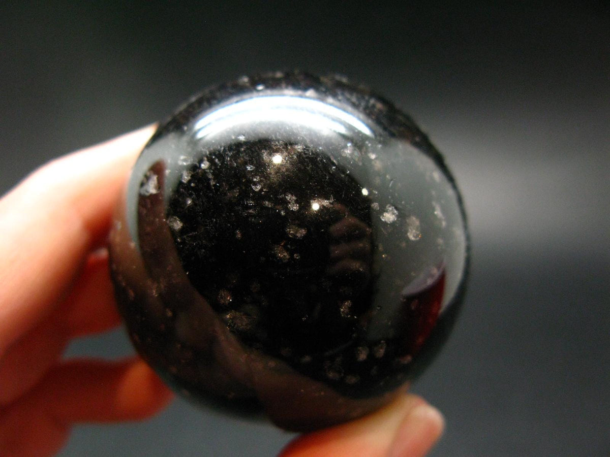Incredible Cintamani Stone Pearl of Fire Sphere Ball from Indonesia - 1.8" - 129.04 Grams