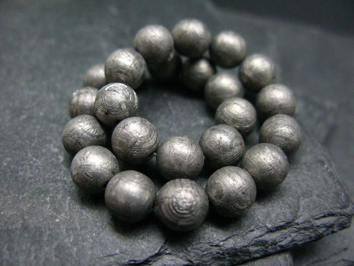 Meteorite Gibeon Genuine Bracelet ~ 7 Inches ~ 8mm Round Beads