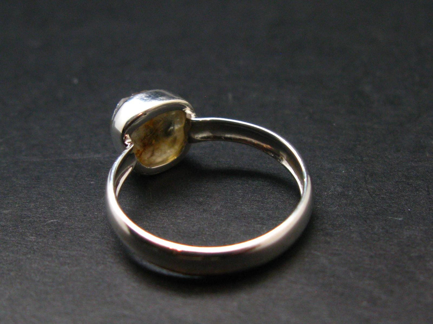 Green Herderite Silver Ring From Brazil - 2.04 Grams - Size 7