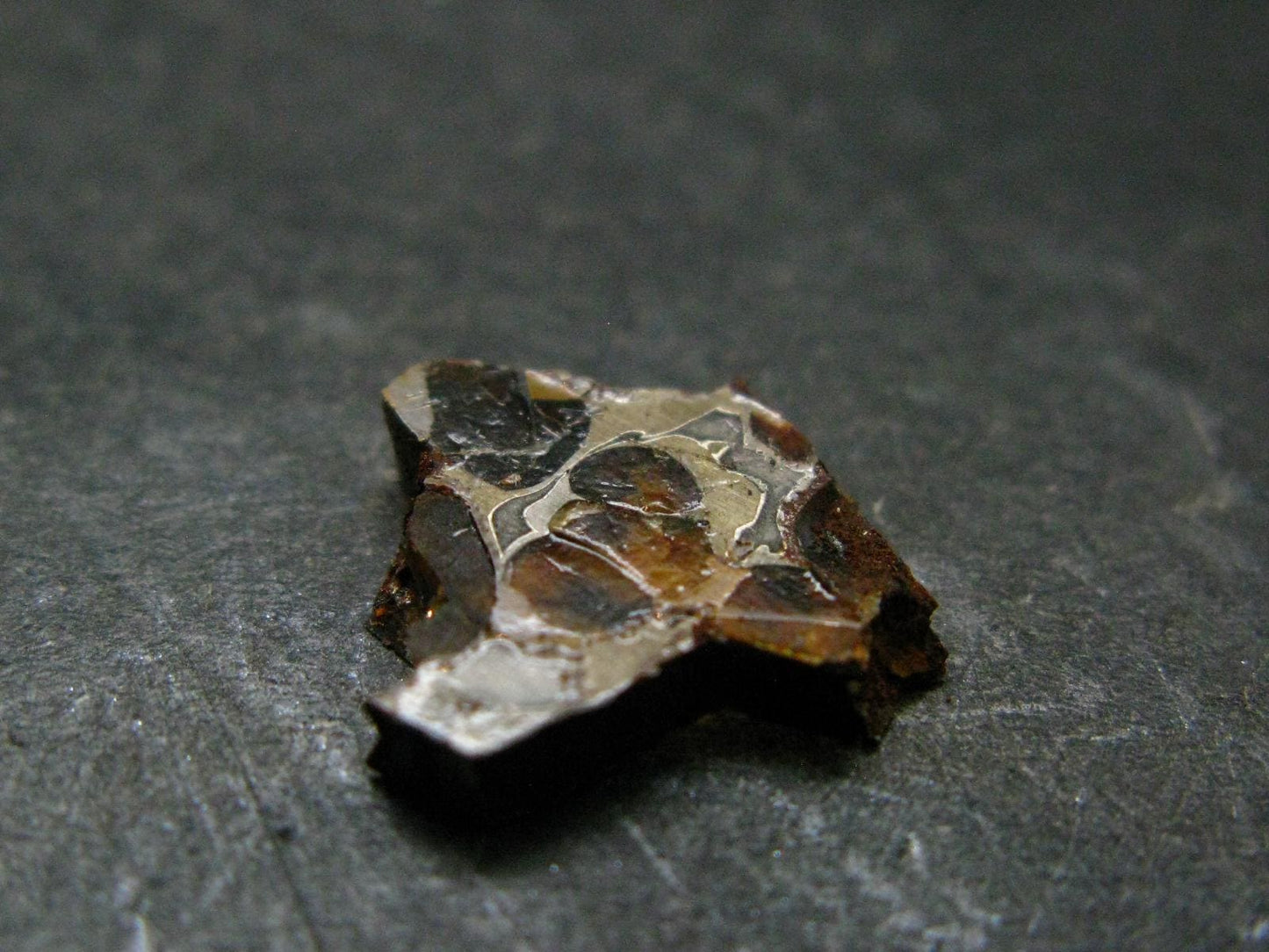 Large Sericho Meteorite Pallasite Olivine Slice From Kenya - 0.5" - 1.13 Grams