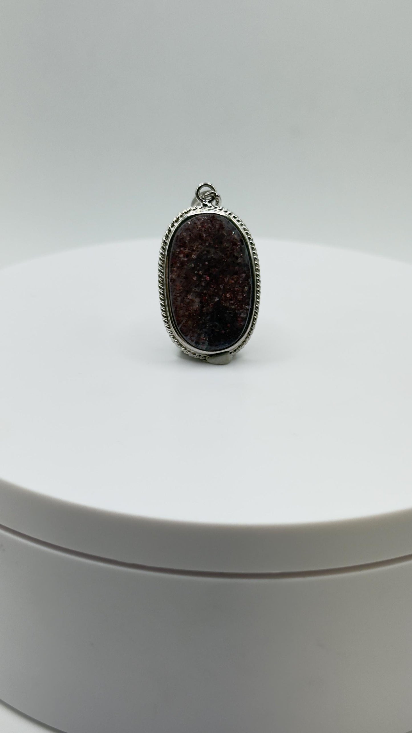 Lattice Sunstone Pendant Necklace, Sterling Silver Natural Crystal Jewelry