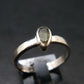 Moldavite Tektite Silver Ring from Czech Republic - 5.75 Size - 1.79 Grams