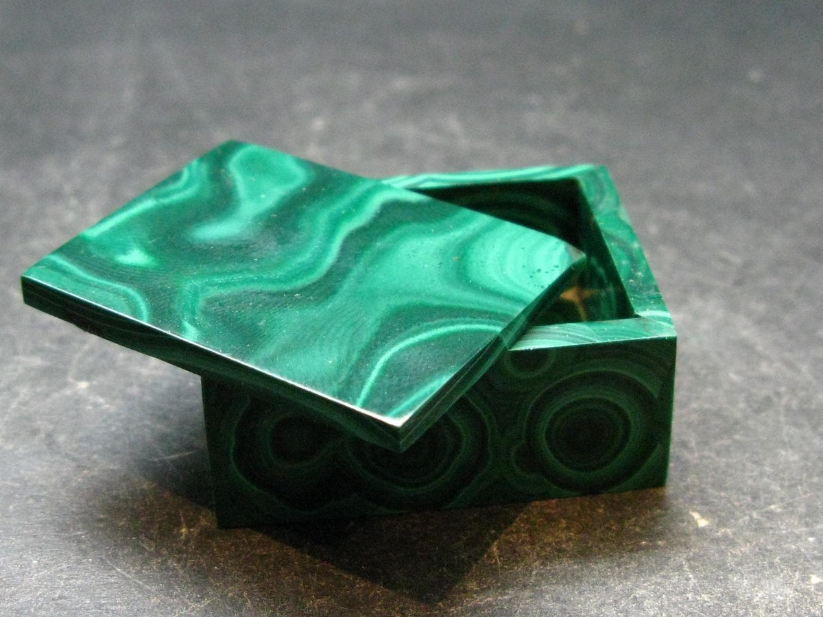 Rich Vibrant Green Malachite Box From Congo - 1.5" - 41.42 Grams