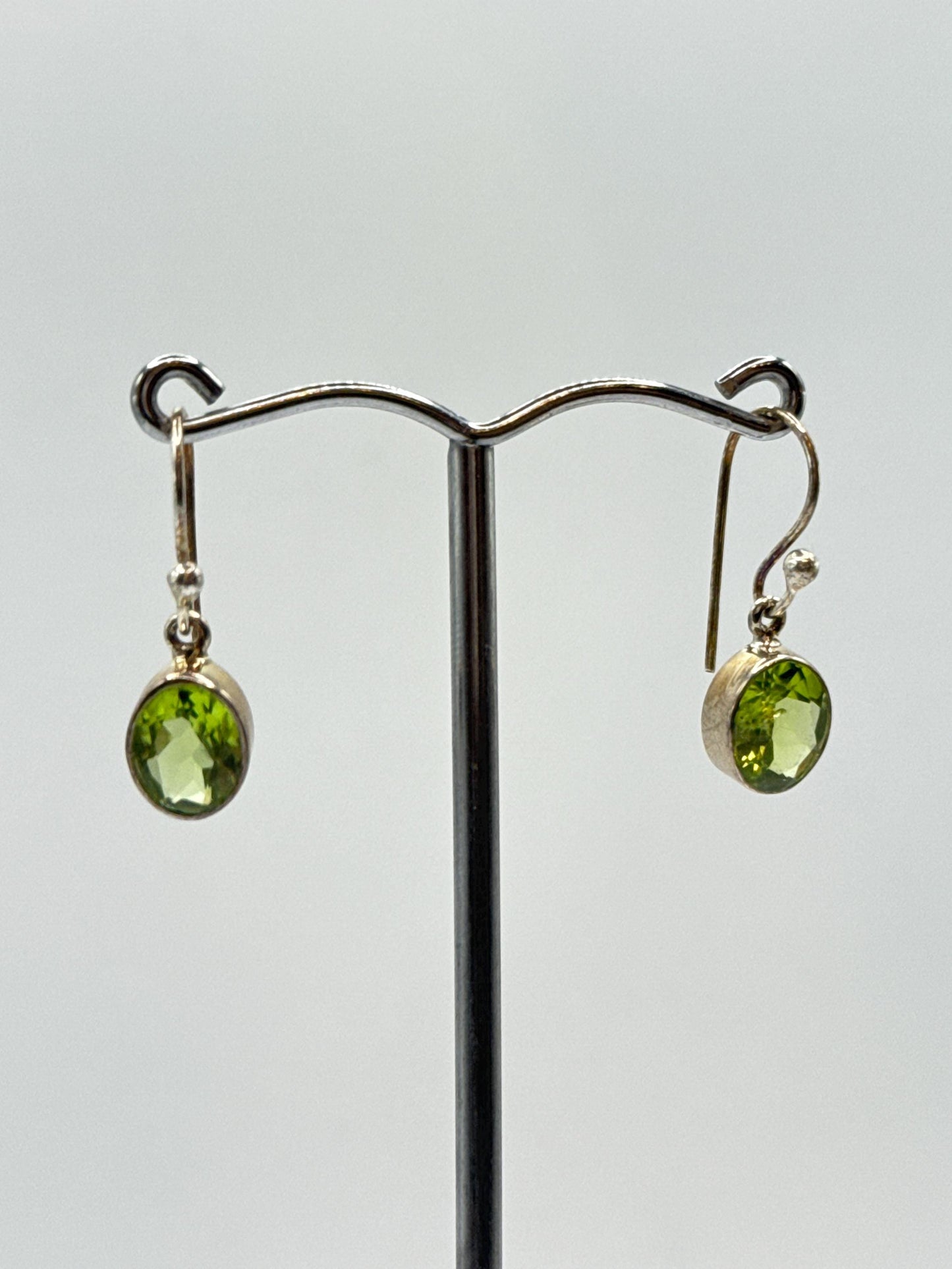 Peridot Sterling Silver Dangle Earrings | August Birthstone