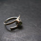 Cute Gem Moldavite Sterling Silver Ring From Czech Republic - Size 6 - 1.6 Grams