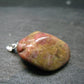Rare Tumbled Brownish Pink Bustamite Silver Pendant with Attractive Pattern From South Africa - 1.2" - 7.61 Grams
