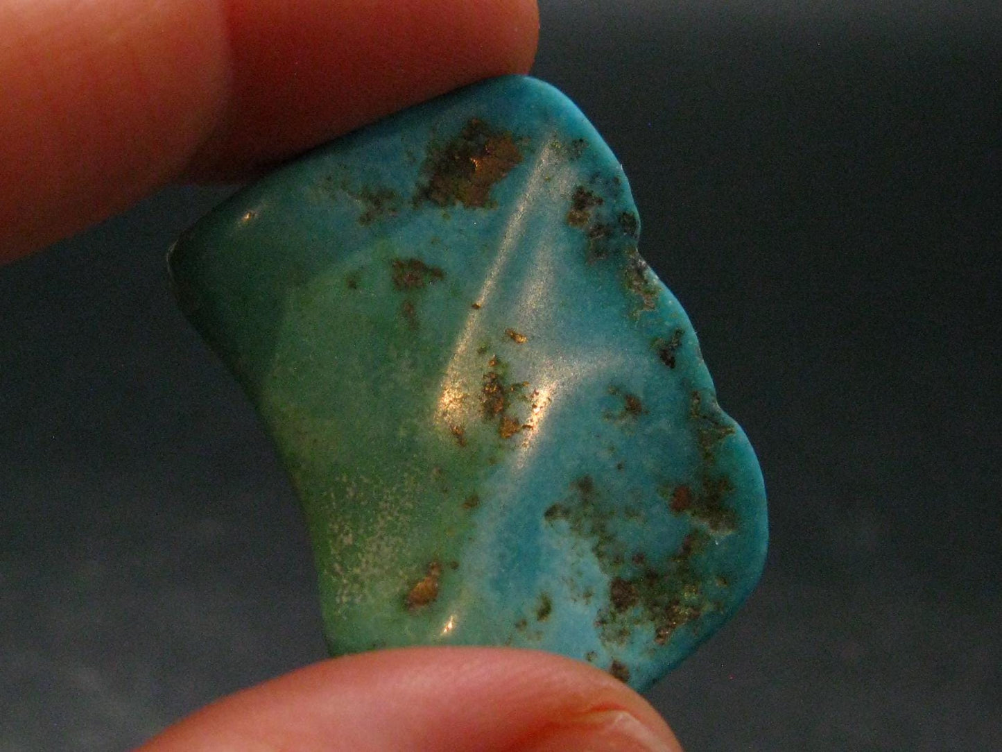 Genuine Polished Turquoise from Arizona, USA - 1.3" - 4.72 Grams