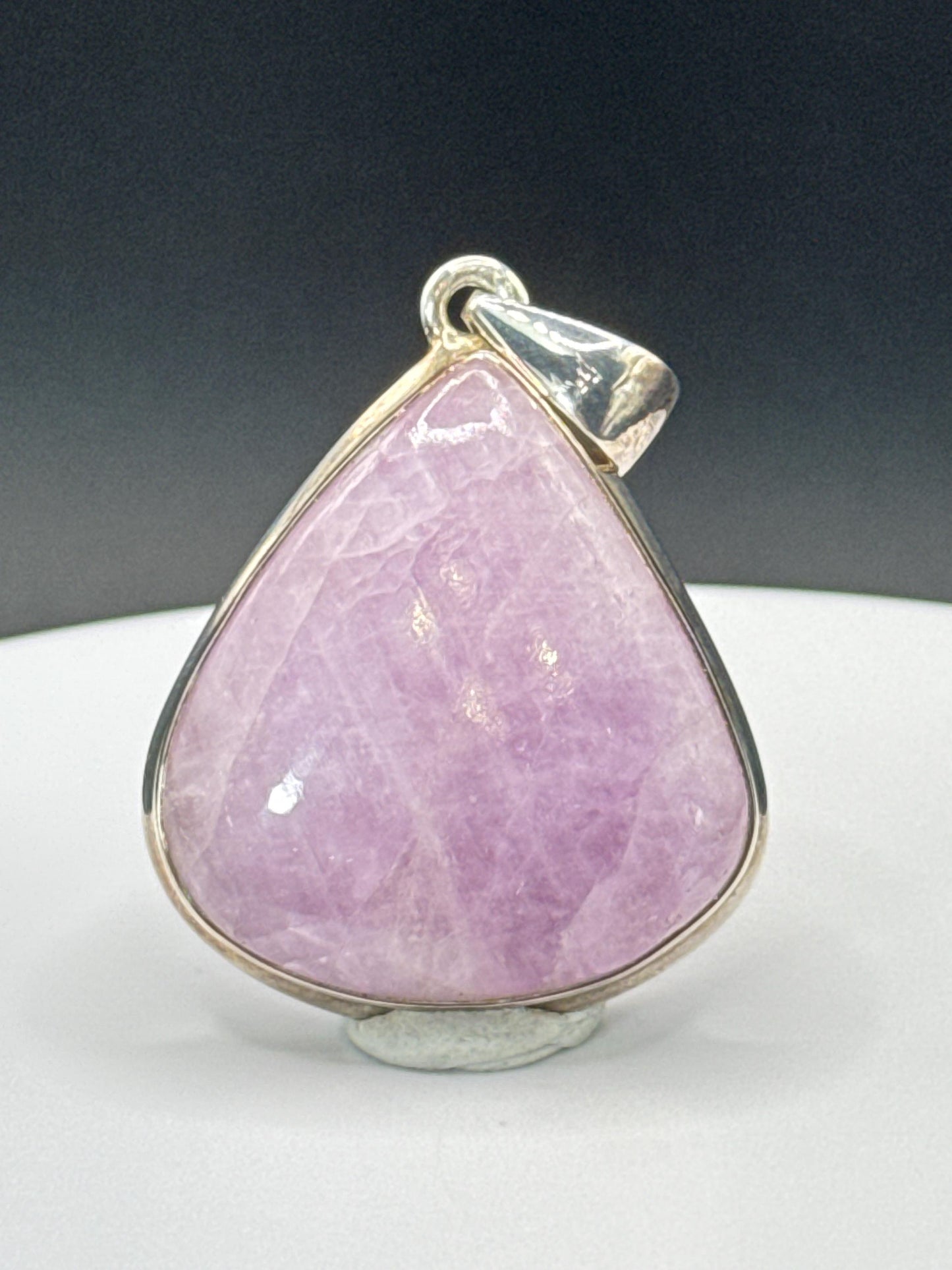 Natural Pink Kunzite Sterling Silver Charm | Heart-Soothing Crystal Jewelry