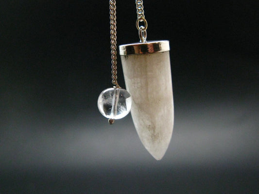 Very Rare White Cryolite Pendulum from Greenland - 7" - 8.62 Grams