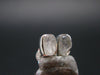 Natrolite Stud Earrings Sterling Silver From Russia - 1.15 Grams