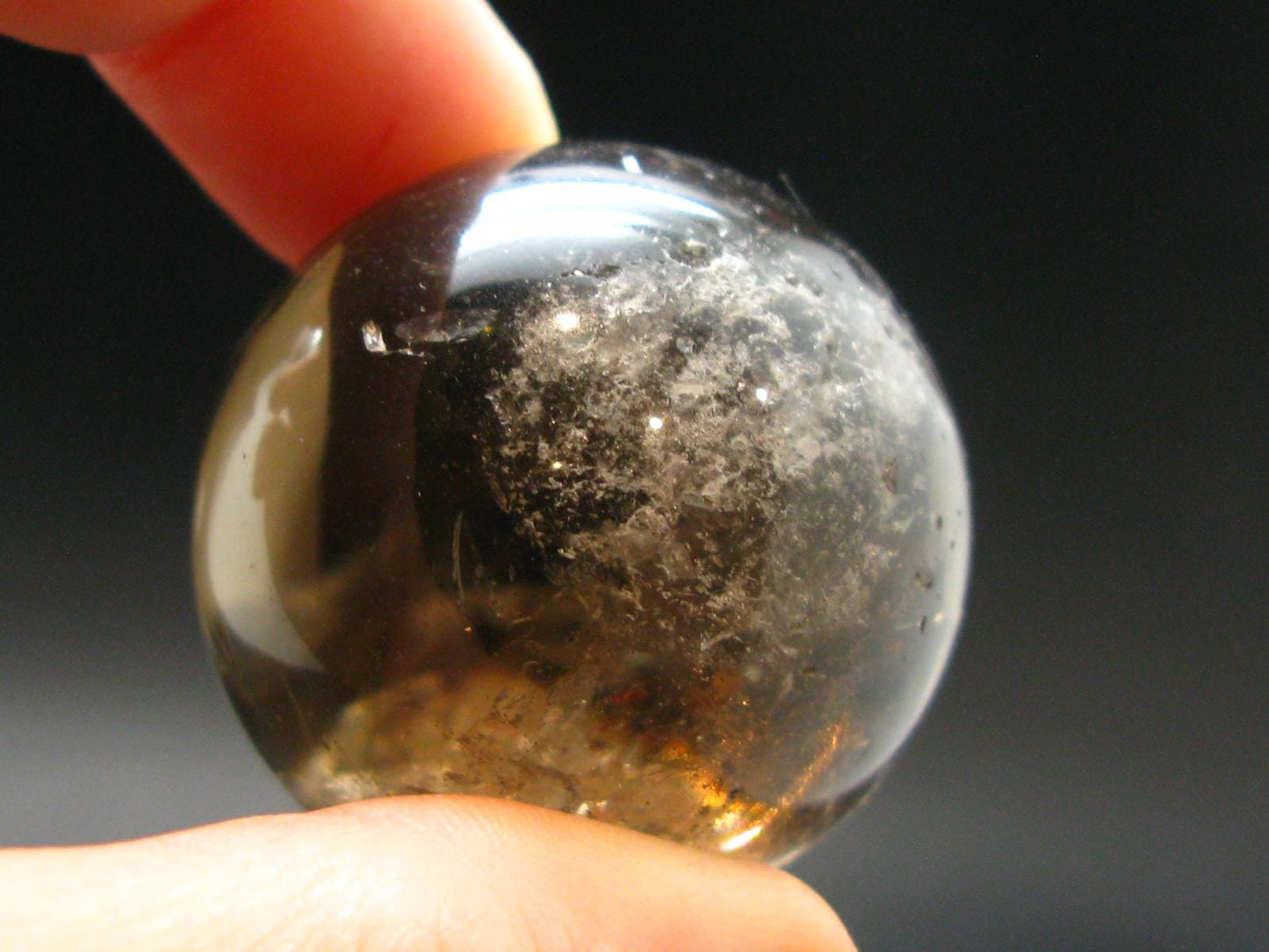 Natural color Smoky Quartz Sphere From Brazil - 1.5"