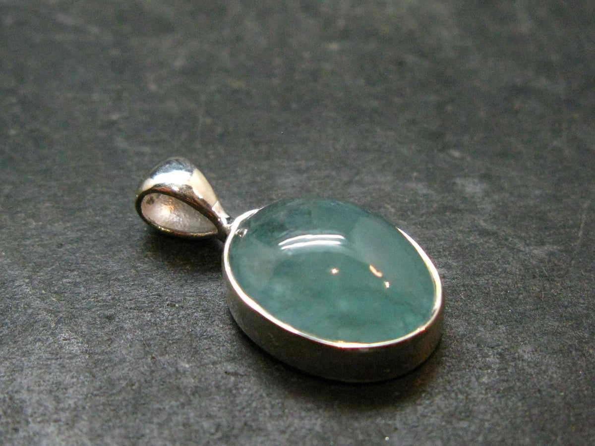 Extremely Rare Grandidierite Silver Pendant From Madagascar - 0.8" - 1.62 Grams