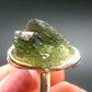 Moldavite Tektite Silver Ring from Czech Republic - Adjustable Size - 6.79 Grams