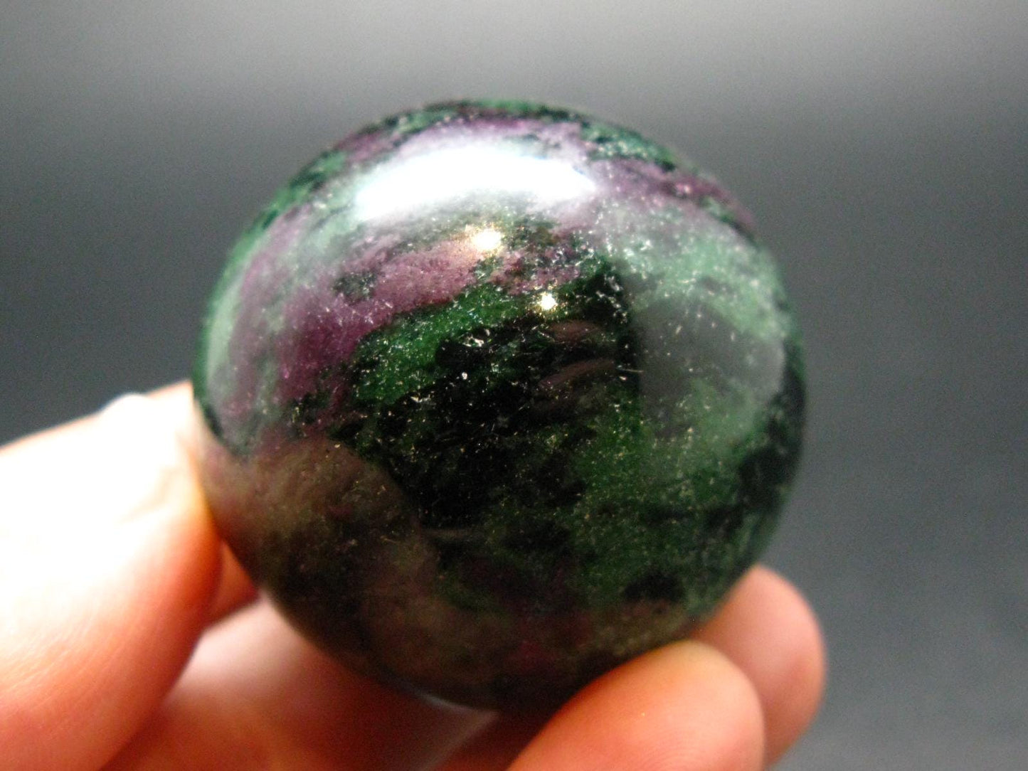 Ruby In Zoisite Sphere from India - 1.4" - 86.0 Grams