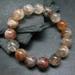 Red Rutilated Quartz Genuine Bracelet ~ 7 Inches ~ 12mm Round Beads