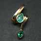 Genuine Emerald Pendant in 14k Yellow Gold from Colombia - 0.95 Carats - 1.2"