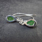 Tsavorite Gem Green Garnet Sterling Silver Earrings from Tanzania - 1.70 Grams