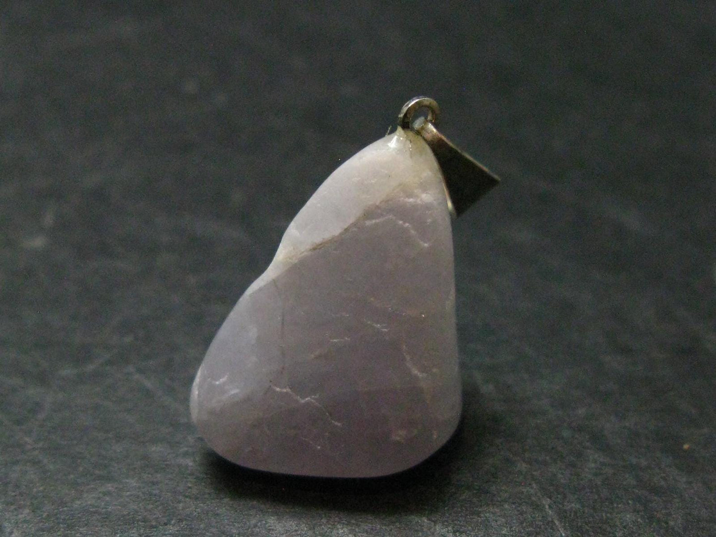 Nice Lilac Amblygonite Crystal Silver Pendant from Brazil - 1.1" - 4.30 Grams