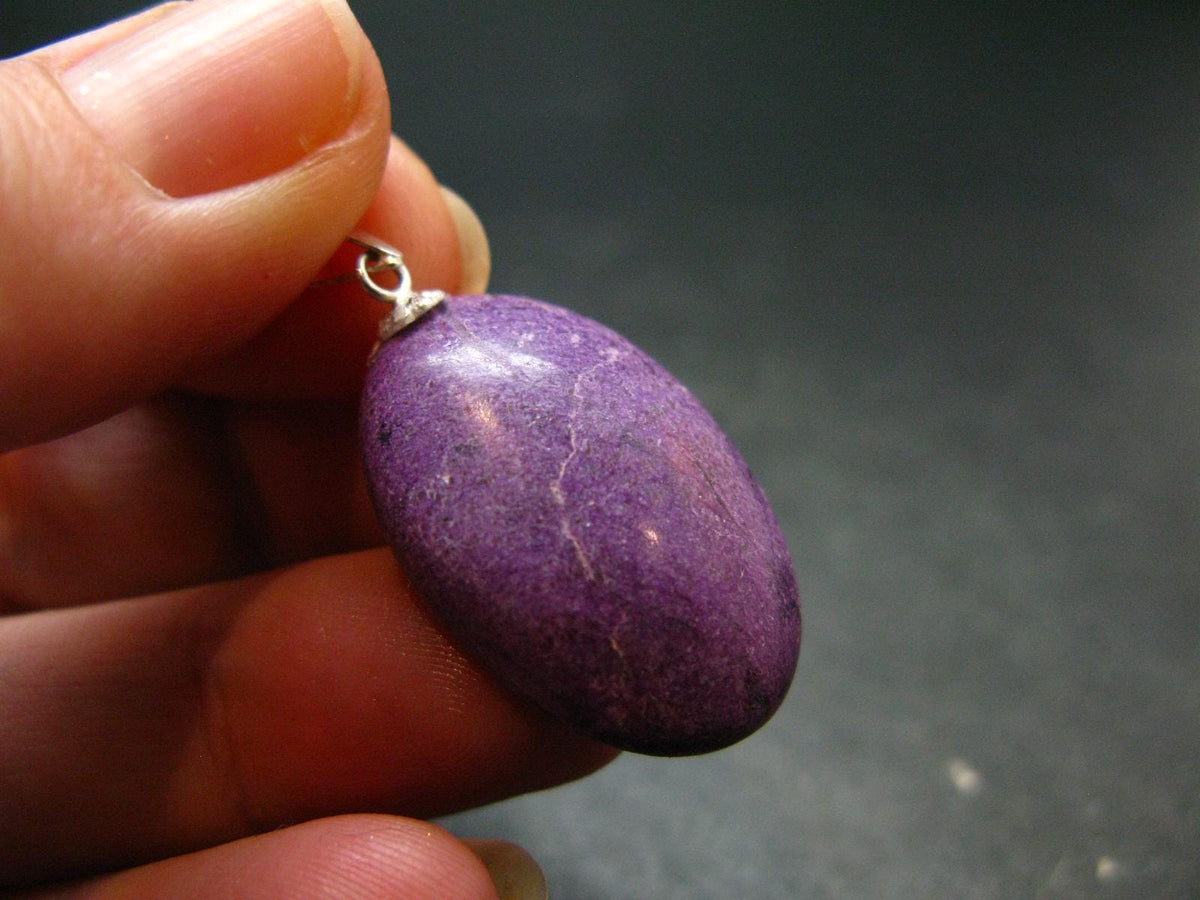 Rare Silver Stichtite Pendant from Australia - 1.3"