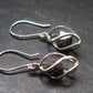 Magnetite Crystal Silver Earrings From Bolivia - 1.4" - 5.79 Grams