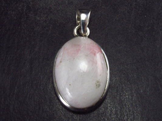 Rare Pink Tugtupite Sterling Silver Pendant From Greenland - 1.2" - 4.7 Grams