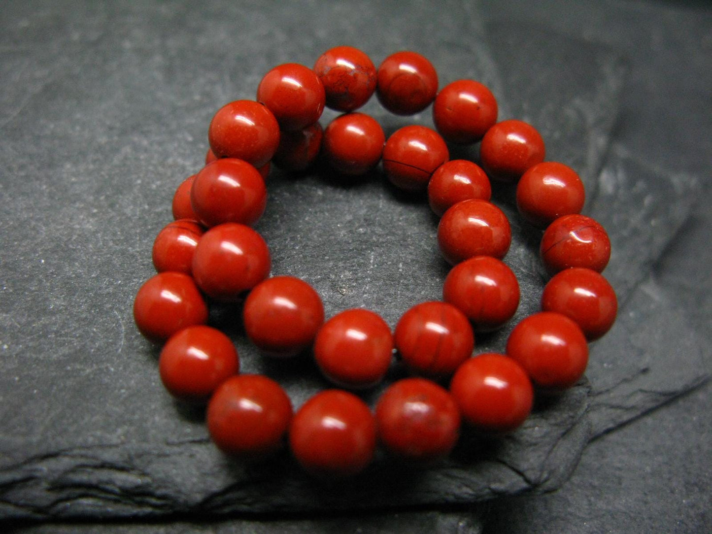 Red Jasper Genuine Bracelet ~ 7 Inches ~ 6mm Round Beads