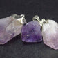 Lot of 3 Natural Raw Amethyst Pendants from Brazil - 24.5 Grams