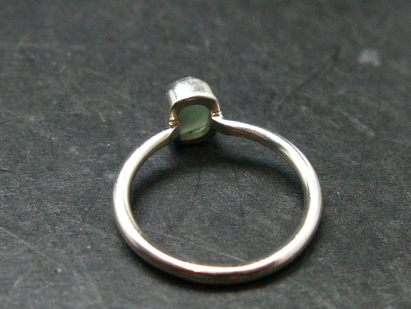 Gem Green Kornerupine Silver Ring From Tanzania - 1.92 Grams - size 6