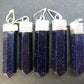 Lot of 5 Blue Goldstone Pencil Point Pendant - 1.8"