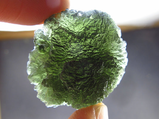 Moldavite Tektite Raw Piece from Czech Republic - 1.2" - 74.8 Carats - 14.9 Grams